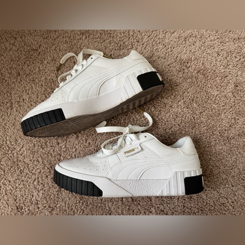 Puma Leather White-Black Sneakers
